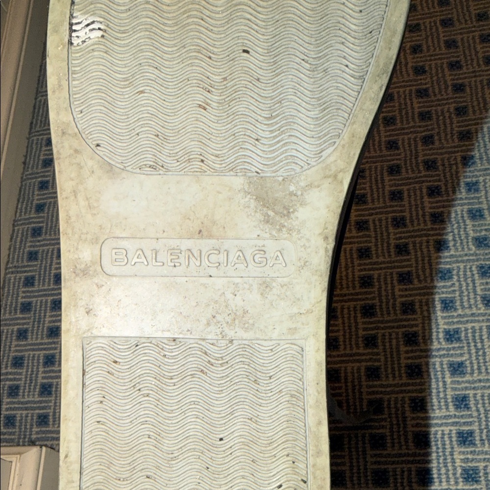 Balenciaga Arena High-Top Sneakers - Black Lambskin Leather - EU 45 - Picture 6 of 9